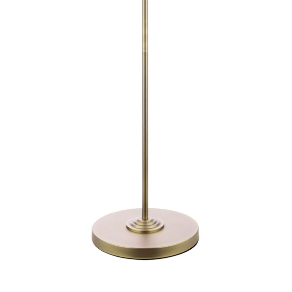 (image for) Laura Ashley Sorrento 3 Light Floor Lamp Matt Antique Brass With Natural Shade